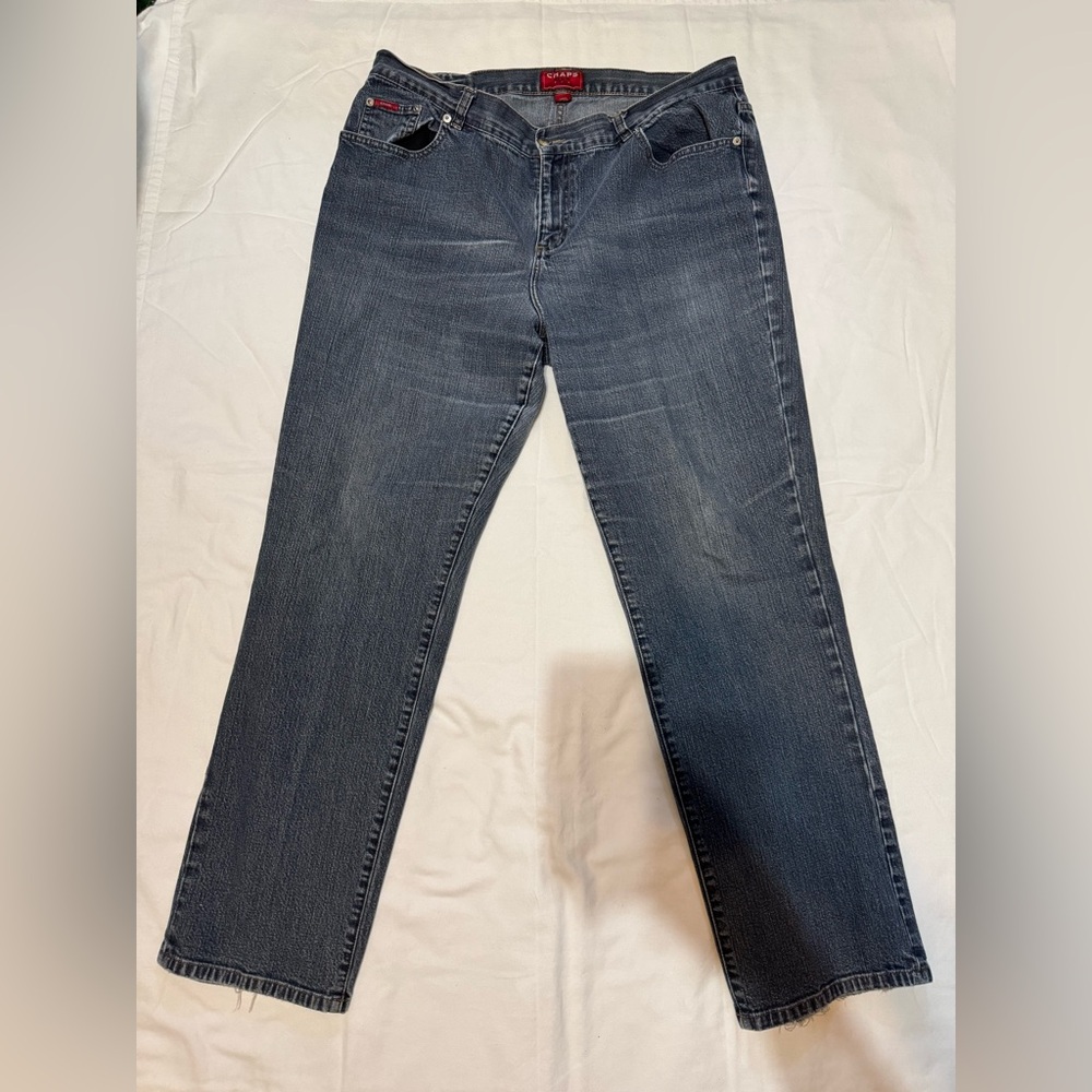 Chaps Denim Delaney Straight Leg Jeans – Medium Wash, Size 16W